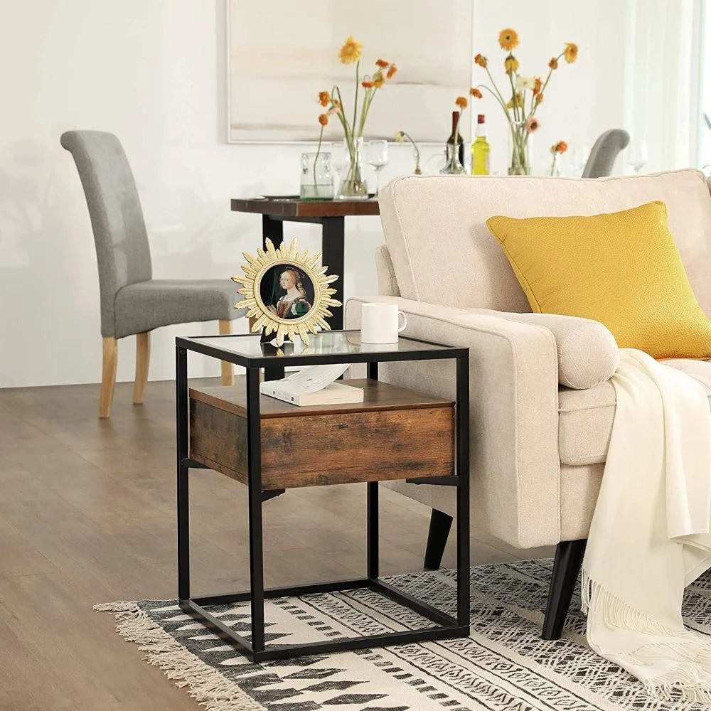 Athens Rustic Bedside Table